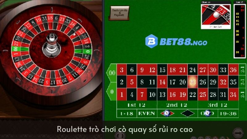 Roulette  trò chơi cò quay số rủi ro cao 